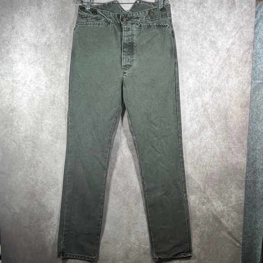 Tombstone Jeans Mens 36 Gray‎ Denim Tapered Button Fly Western Cowboy Saddle